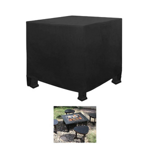 Foldable Outdoor Garden Heavy Duty Table Cover Oxford Waterproof Dustproof Rectangle Fire Pit Cover