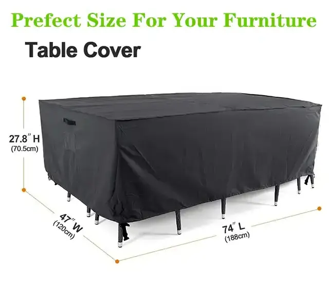 customized Waterproof Dust-proof Black Oxford Outdoor Patio outdoor furniture covers winter