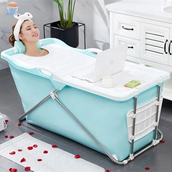 Hot selling cheap indoor folding plastic bath tub for adults freestanding soaking bathtub