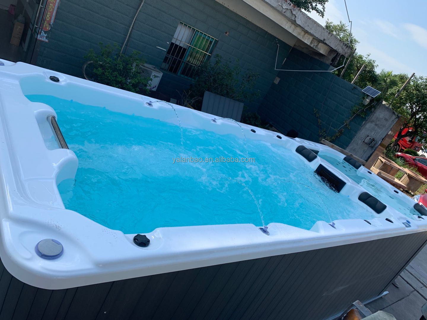 CE approved freestanding acrylic swimming pool whirlpool massage large outdoor balboa swim spa