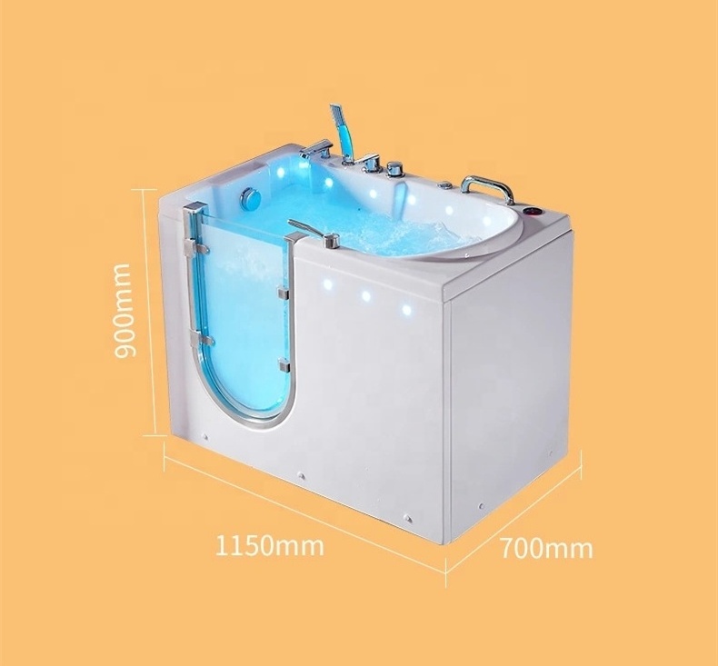 Whirlpool Air Jetted Walk in Tub Shower Combo, Walk in Tub for The ...