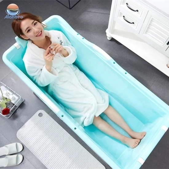 Hot selling cheap indoor folding plastic bath tub for adults freestanding soaking bathtub