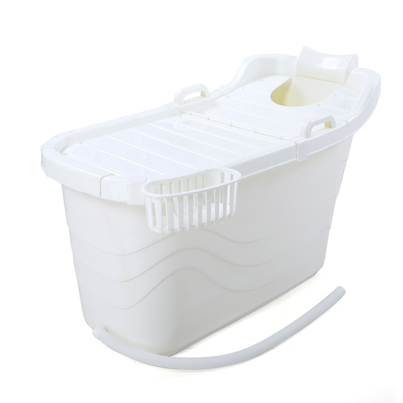 High quality Portable Foldable Plastic Baby Bathtub Thickened Adult Bathtub Home Single SPA Massage Pool Sturdy Bathing Bucket