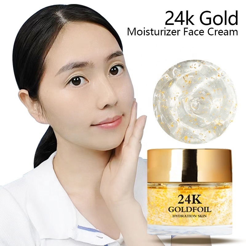 Oem 24K Gold Whitening Vitamin C Face Cream Anti Aging Wrinkle Dark Spot Remover Anti Wrinkle Moisturizing 24K Gold Face Cream