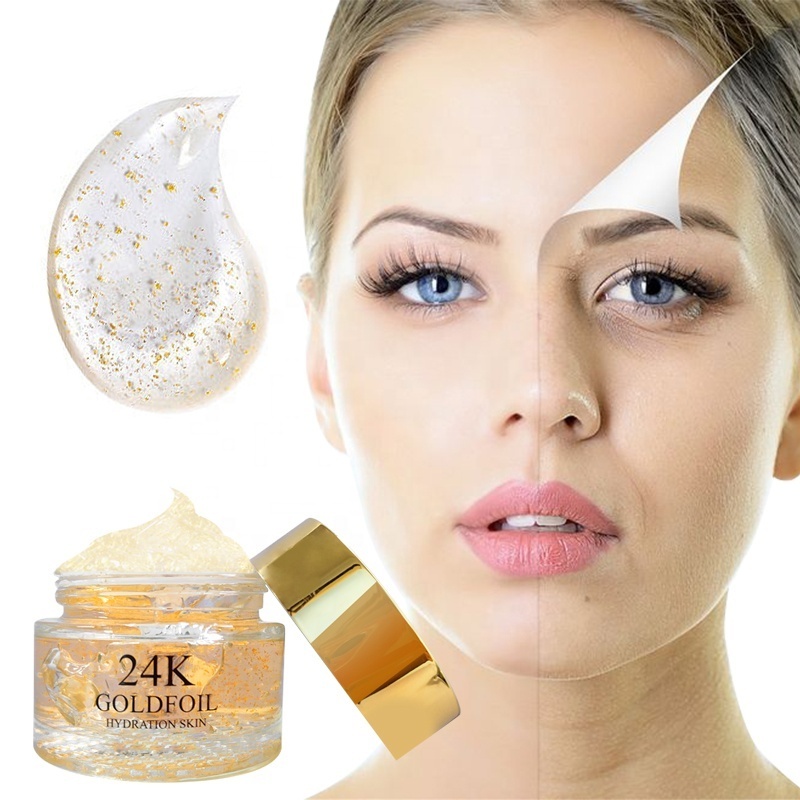 Oem 24K Gold Whitening Vitamin C Face Cream Anti Aging Wrinkle Dark Spot Remover Anti Wrinkle Moisturizing 24K Gold Face Cream