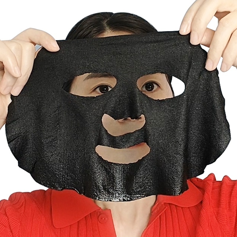 OEM Natural Paper Compressed Medical Beauty Facial Mask DIY Skin Care Paper Mask Black Bamboo Charcoal Compressed Face Mask