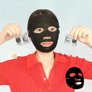 OEM Natural Paper Compressed Medical Beauty Facial Mask DIY Skin Care Paper Mask Black Bamboo Charcoal Compressed Face Mask