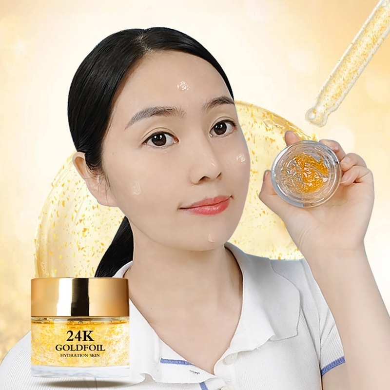 Oem 24K Gold Whitening Vitamin C Face Cream Anti Aging Wrinkle Dark Spot Remover Anti Wrinkle Moisturizing 24K Gold Face Cream