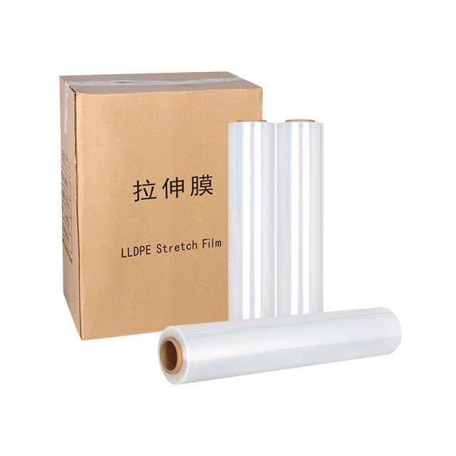 Shrink Wrapping Lldpe Packaging Shrink Film Roll Transparent Soft for Packing Wrap Roll Polyethylene Clear Stretch Film Plastic