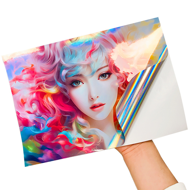 New Holographic Sticker Paper A4 Inkjet Wholesale Holographic Inkjet Self-adhesive Paper Hologram Sticker Paper