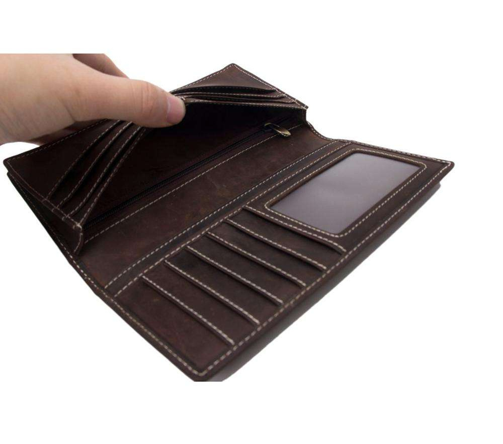 Custom Luxury Real Genuine Leather Wallet For Men 2023 RFID Credit Card Holder By Yalda Sports