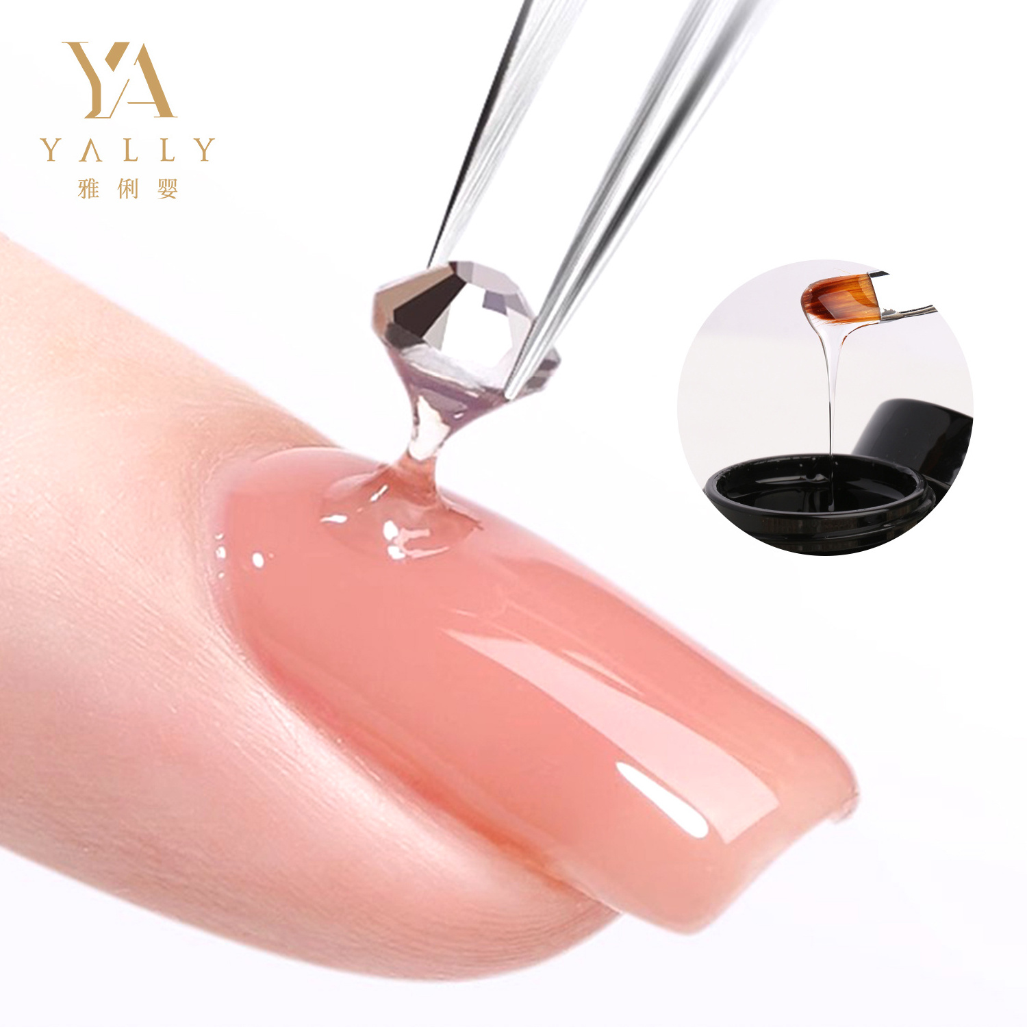 nail gel manufacturerlong lasting rhinestone gel jewelry glue strong adhesion drill gel