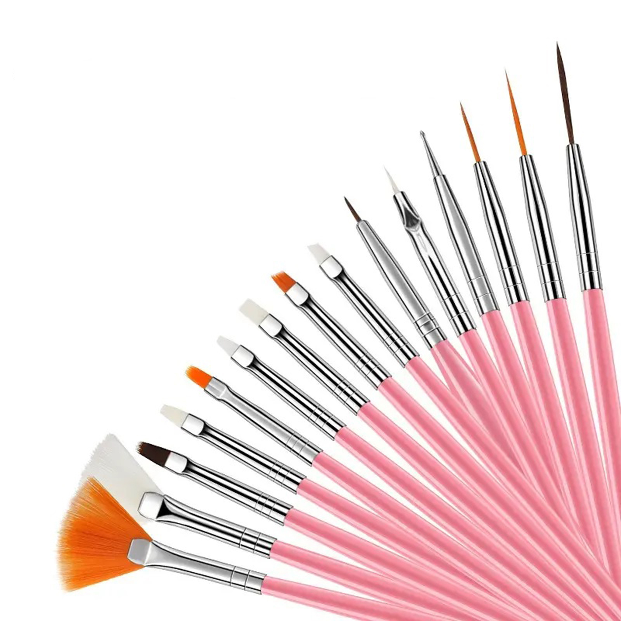 15pcs Nail Art Brush Set 4 Colors Nylon Mixing Painting Brush Tools Gel nail polish Black Fingernail Brush Manicure Supplier