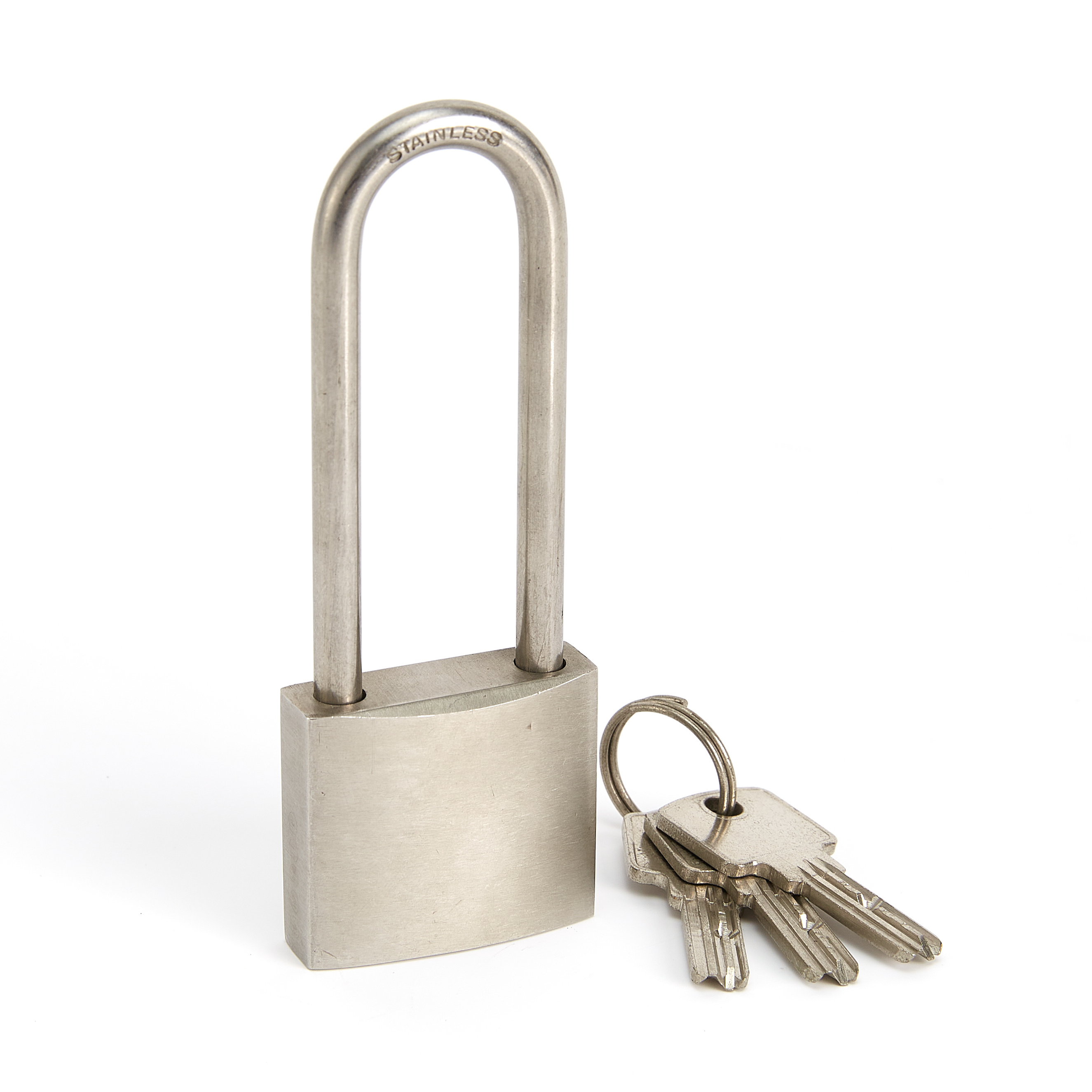 Multiple Size Customized Stainless Steel Arc Marble Lock Long Beam Padlock