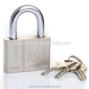 Yalian Brand High Quality Heavy duty Nickle Plated Atomic Key Square Iron padlock