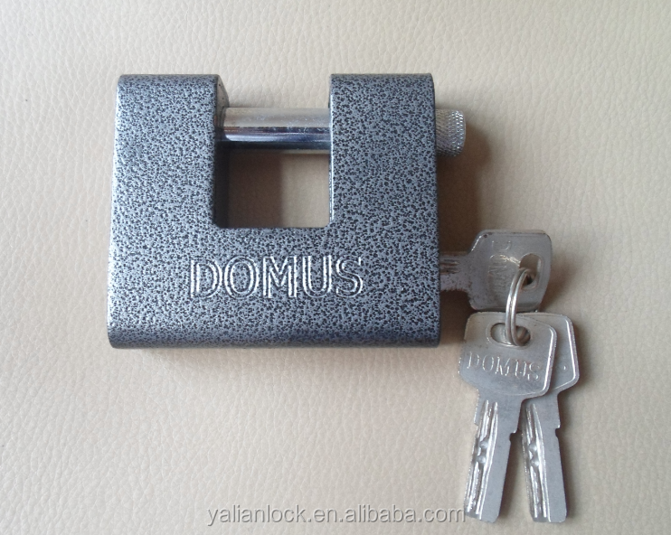 High Security Plastic Painted Shell Cover Rectangle Padlock With Computer Keys