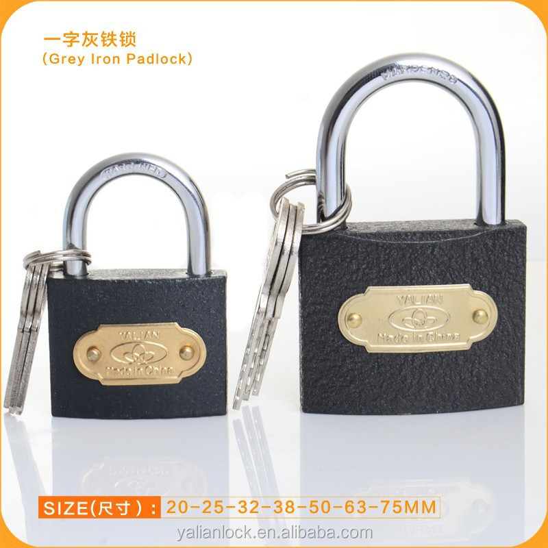 Wholesale Cheapest Grey Iron Padlock With Flat Keys