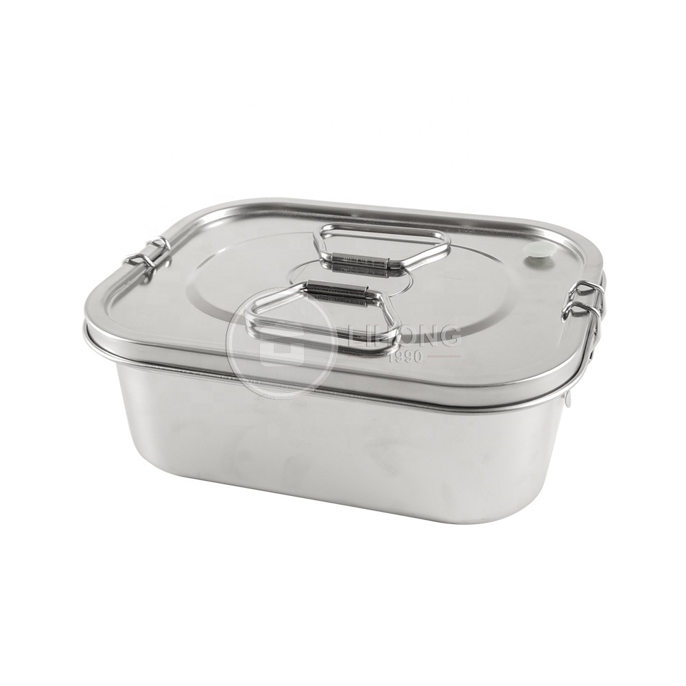 2 Layer food contaier box portable stainless steel lunch box tiffin with lid