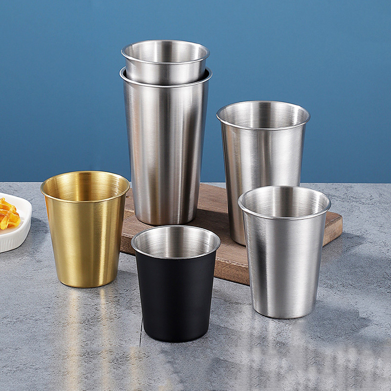 Lihong Metal Gold Beer Cup Vacuum Coffee Mug Water Drinking Bottle Reusable Stainless Steel Tumbler Cups In Bulk