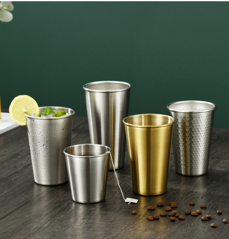 Lihong Metal Gold Beer Cup Vacuum Coffee Mug Water Drinking Bottle Reusable Stainless Steel Tumbler Cups In Bulk