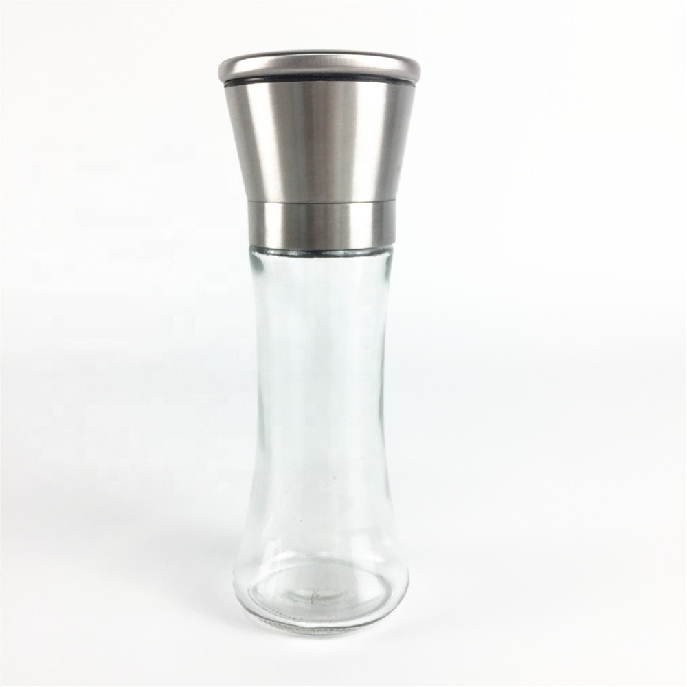 Stainless Steel Glass Ceramic Shaker Grinder mill  Manual Salt and pepper mill