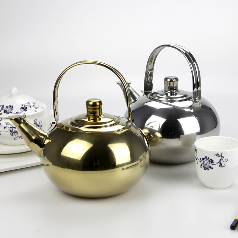 Stainless Steel Chinese Commercial Tea Pot With Tea Strainer