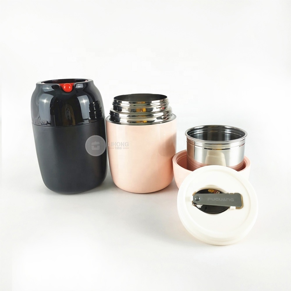 2020 Portable 1.3L Insulation Food Vacuum Flask Water Bottle 304 Stainless Steel Braised Beaker Double Wall Lunch Pot