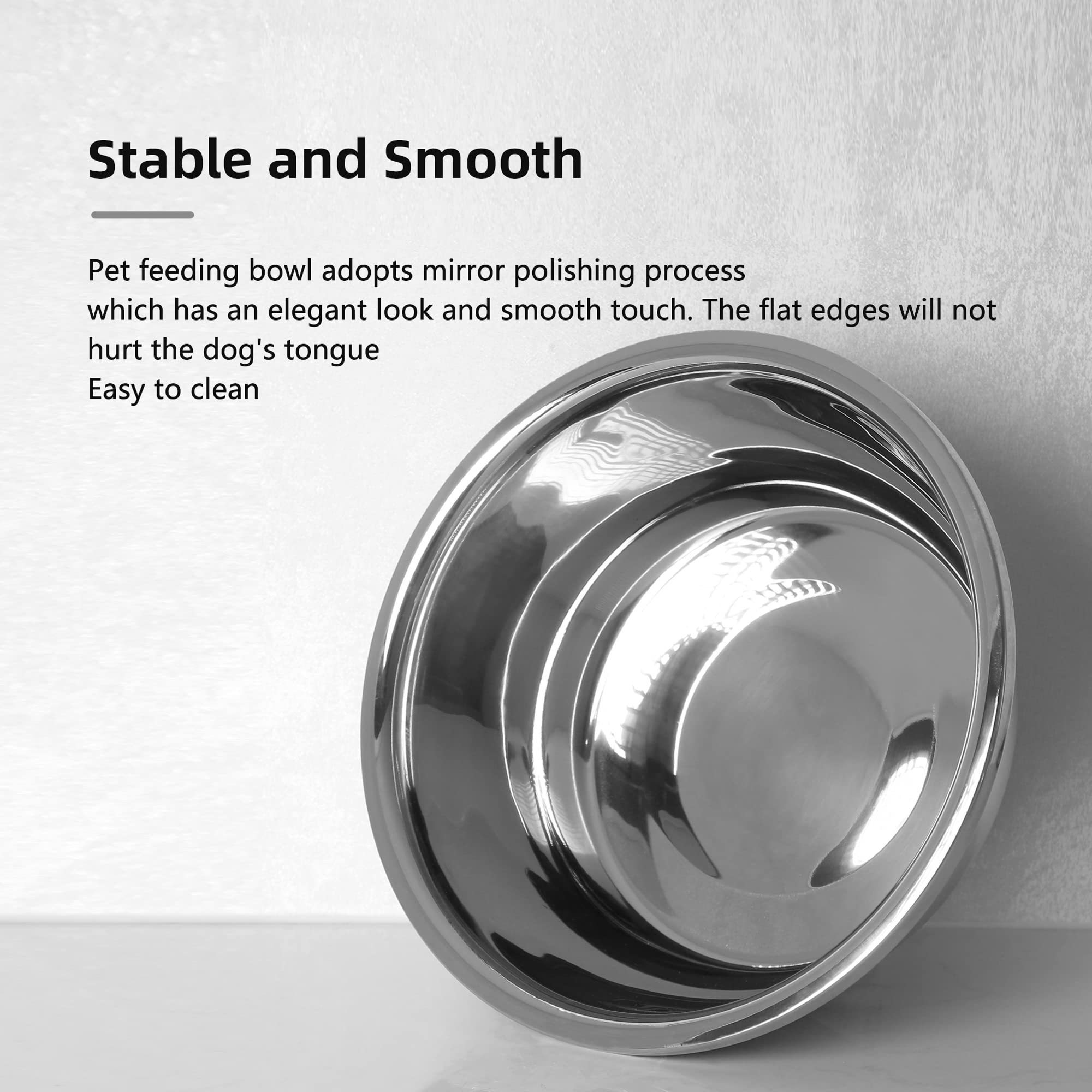 High Capacity Dog Food Water Bowls for Large Dogs Stainless Steel Large Dog Bowl Pet Feeding Bowls