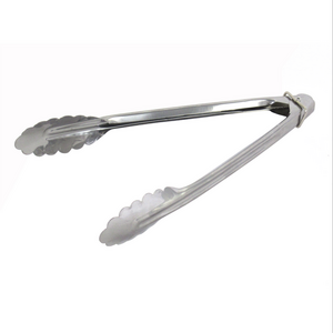 Kitchen Utensil Food BBQ Tongs 9'' 12'' Salad Vegetable Bread Food Tong Stainless Steel Keep The Item Dry and Clean 0.8/1.2mm