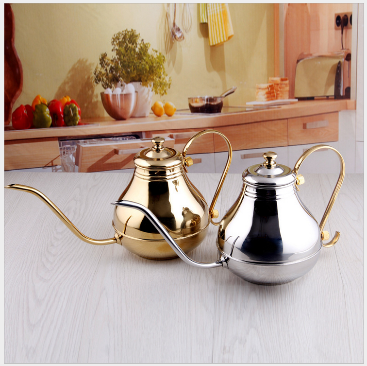 Home teapot stainless steel stovetop hotel kettle 1.5L pour over coffee kettle gooseneck arabic kettle