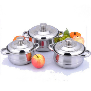 Stainless Steel Cooking sets 3pcs sauce pot kitchen utensils