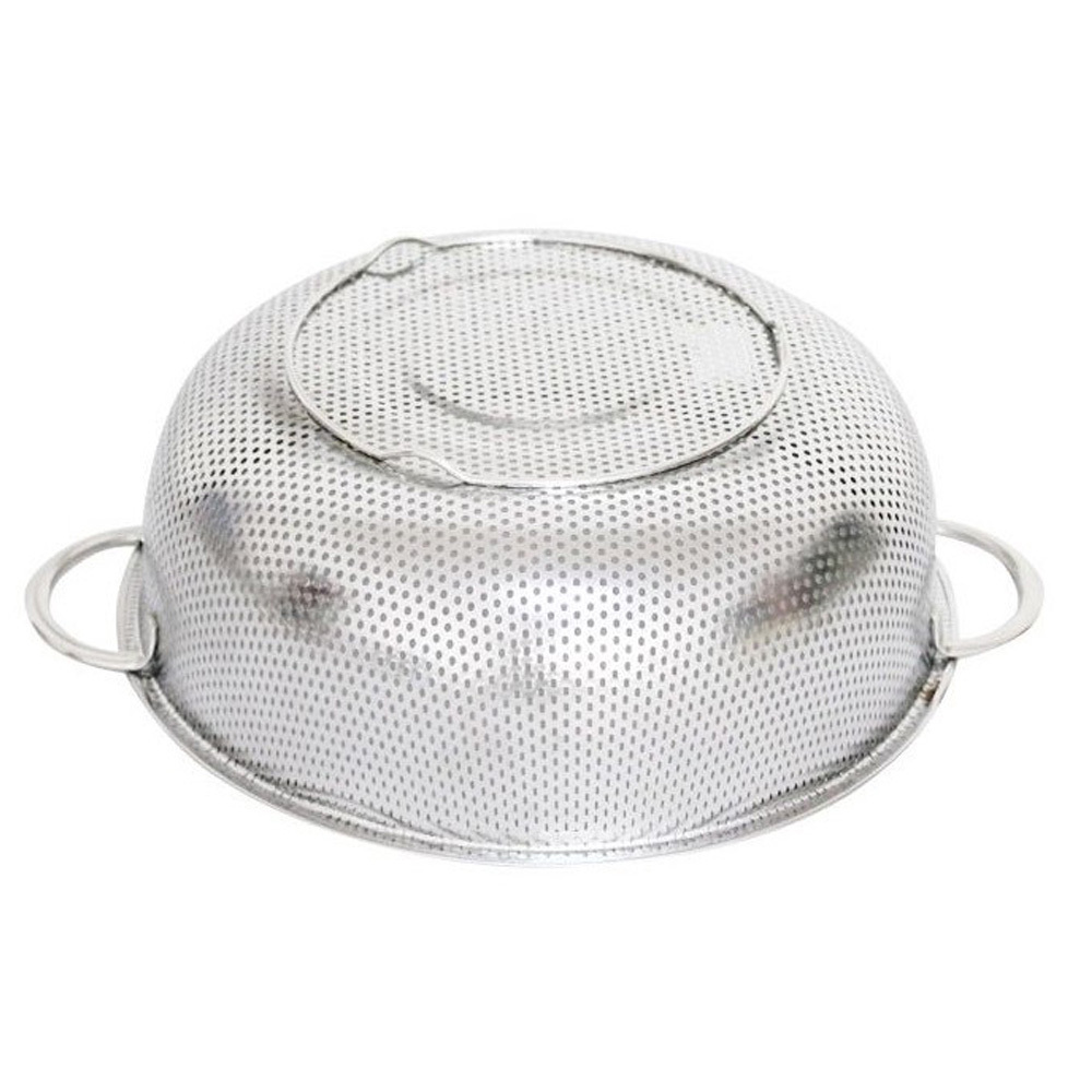 40.5cm round stainless steel over the sink colander wire strainer for kitchen