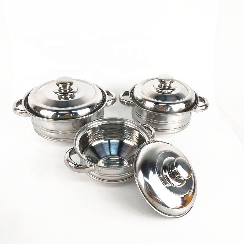 Stainless steel soup pot cookware set pans pots saucepan cooking casserole