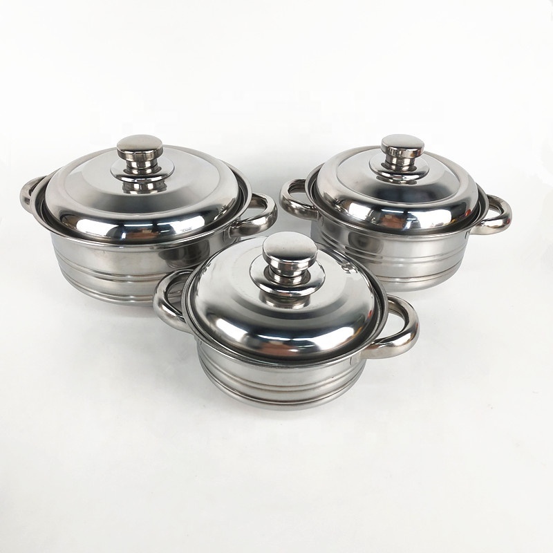 Stainless steel soup pot cookware set pans pots saucepan cooking casserole