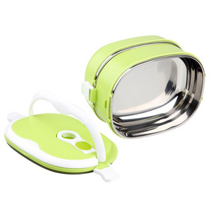 Hot selling Stainless Steel Plastic Combination lunch box with lock / food carrier / tiffin food container