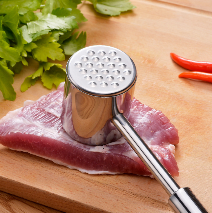 Factory price 18/8 Steel steak hammer Meat Tenderizer/Meat Pounder/ Meat Hammer Metal mallet stainless steel Meat hammer