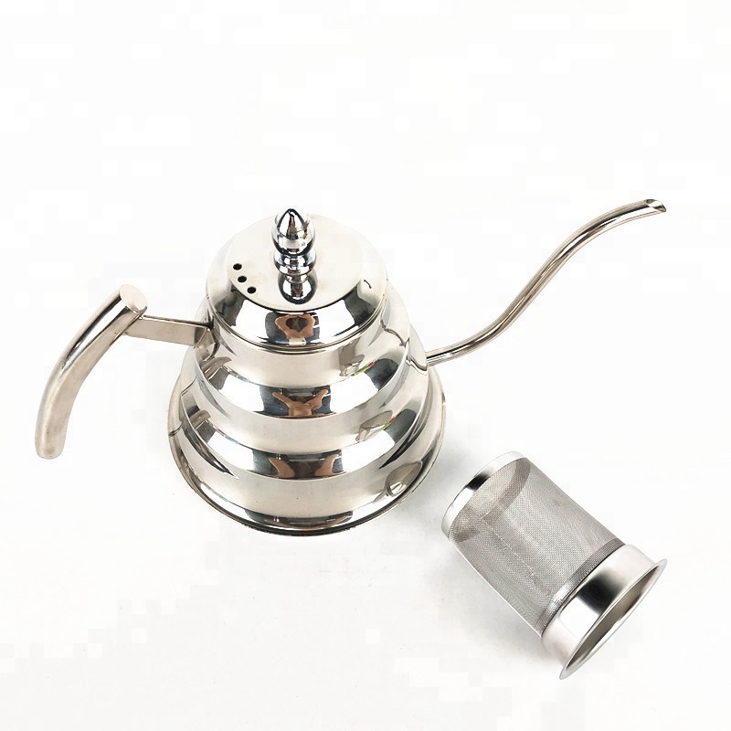 1200ML Bamboo Shape Arabic Stainless Steel Pour Over Drip Gooseneck Coffee &Tea Pot