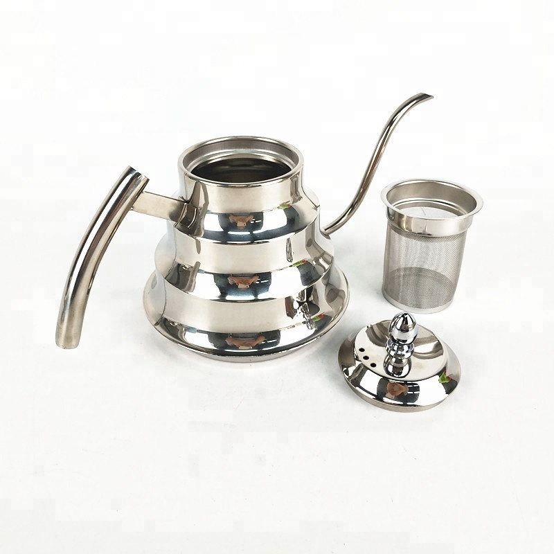 1200ML Bamboo Shape Arabic Stainless Steel Pour Over Drip Gooseneck Coffee &Tea Pot