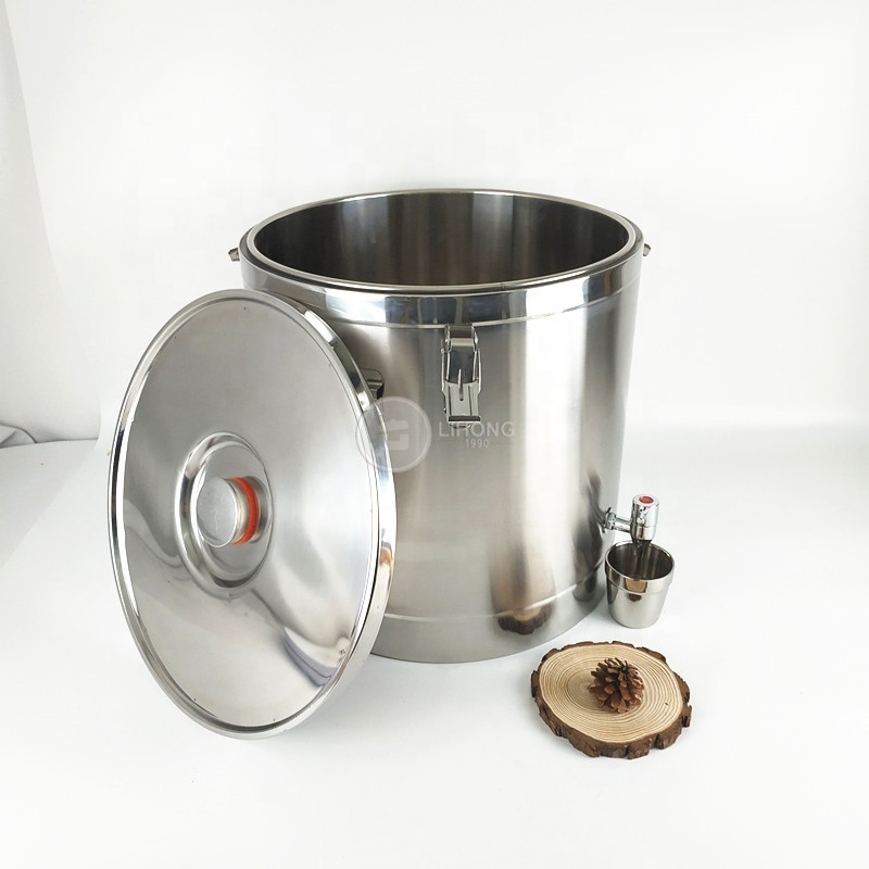 Restaurant insulated soup pot 30 liter stainless steel stock pot