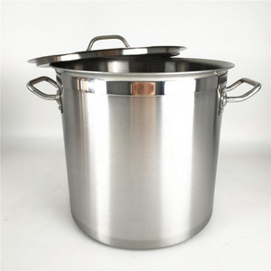 Factory wholesale high quality 50L SUS304/201 large stock pot big stainless steel cooking pots