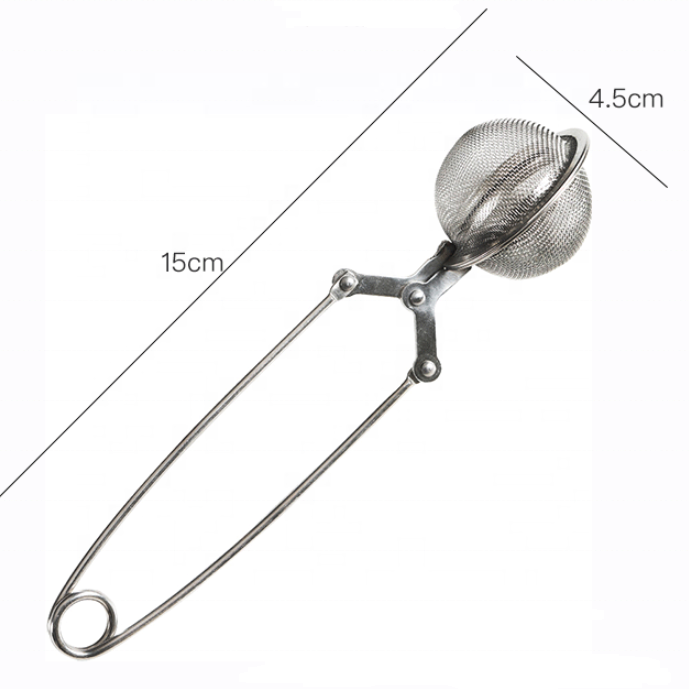 Factory Wholesale Tea Infuser Round Shape Full Mesh Stainless Steel Silver Coffee Tea Tool Set Tea Strainer