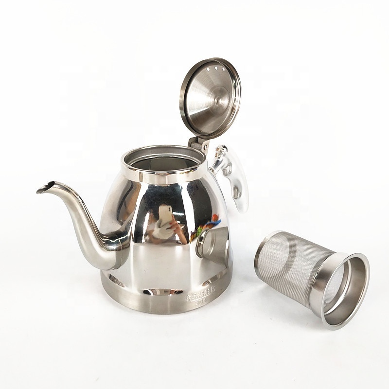 New Dallah Dubai Drip Teapot 304 Stainless Steel Arabic Coffee Pot with Tea Infuser