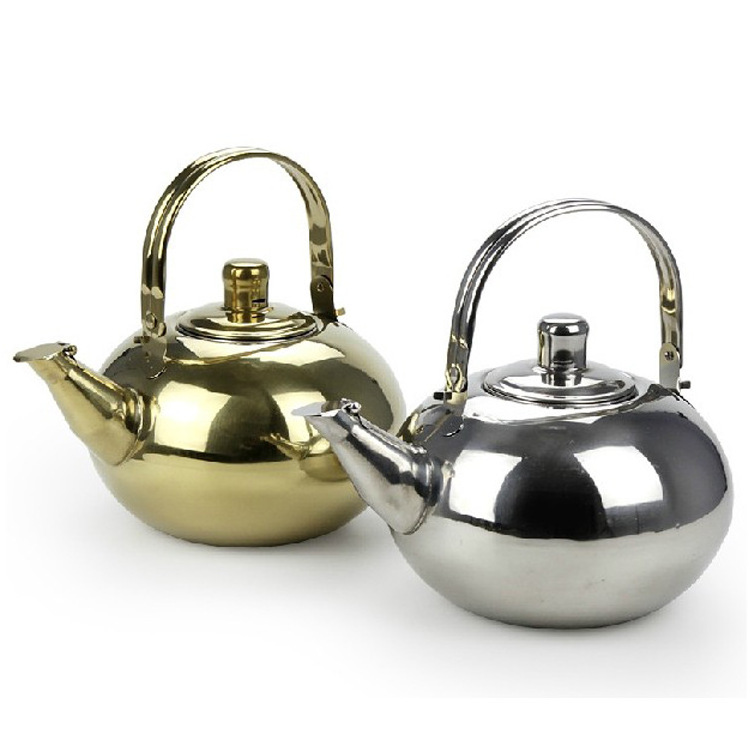 Stainless Steel Chinese Commercial Tea Pot With Tea Strainer