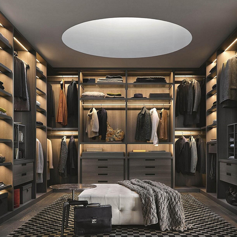 High end european style custom modern walk-in wardrobe closet for apartment