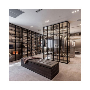 High end european style custom modern walk-in wardrobe closet for apartment