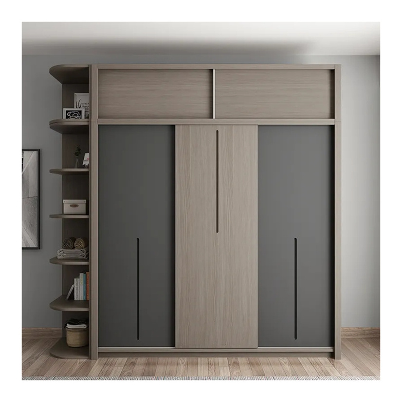 Newest Design Built-in Wardrobes Bedroom Furniture MDF Cupboards With sliding door