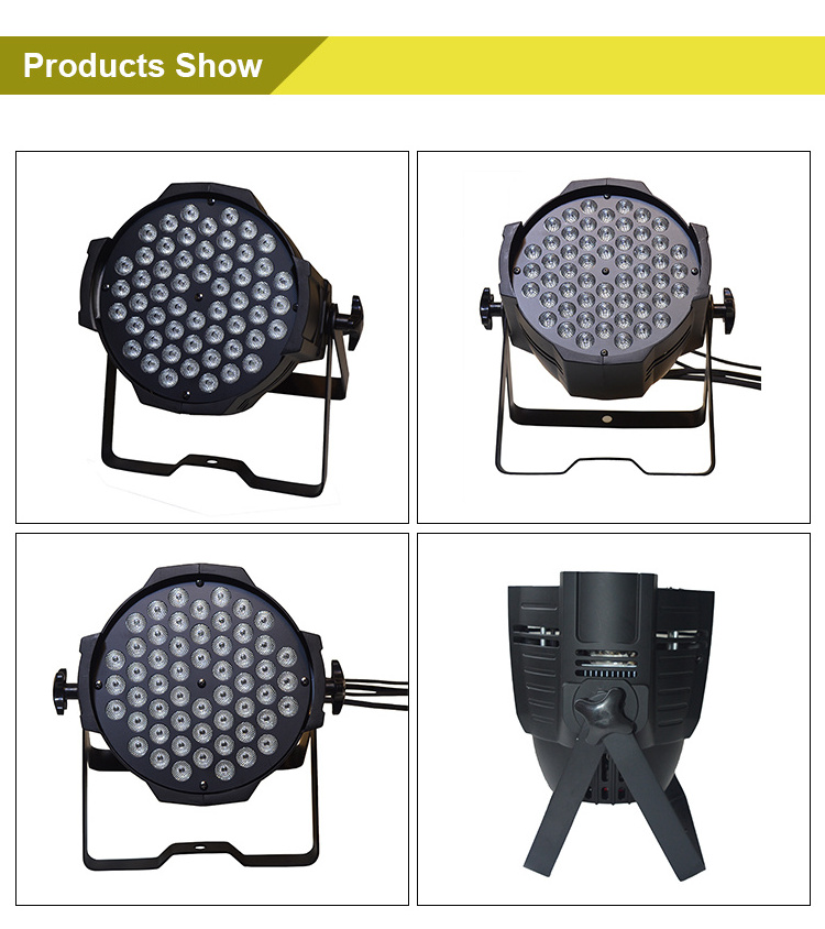 54x3W Rgb DXM512 Controlled Led stage lights led floor Light club equipment 54 led par can lights