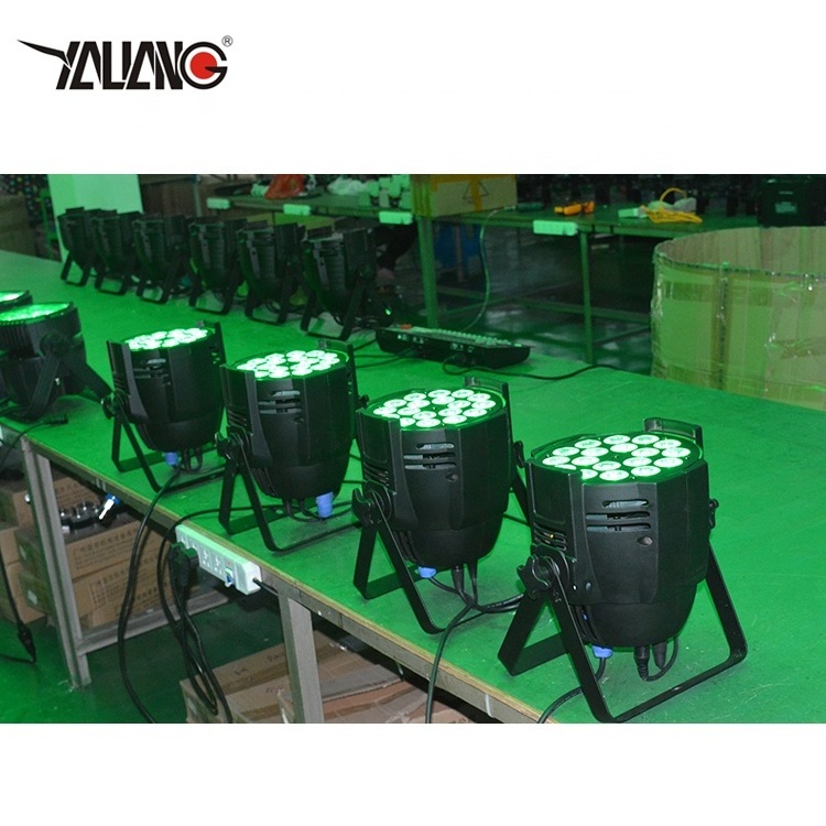 Manufacturer 18 led light RGBWA +UV wire with powercon dmx control disco lighting led par can stage lights