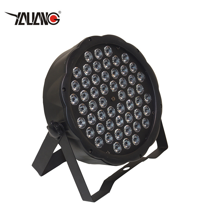 Led flat Par Light 54pcs 1W RGB 3in1 LED multi color plastic led rgb dmx wash lights