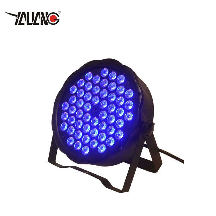 Led flat Par Light 54pcs 1W RGB 3in1 LED multi color plastic led rgb dmx wash lights